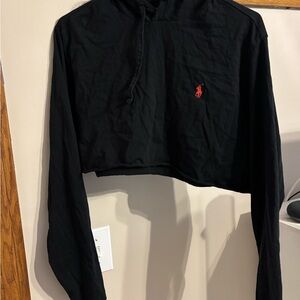 Polo Ralph Lauren Black Hoodie with red horse